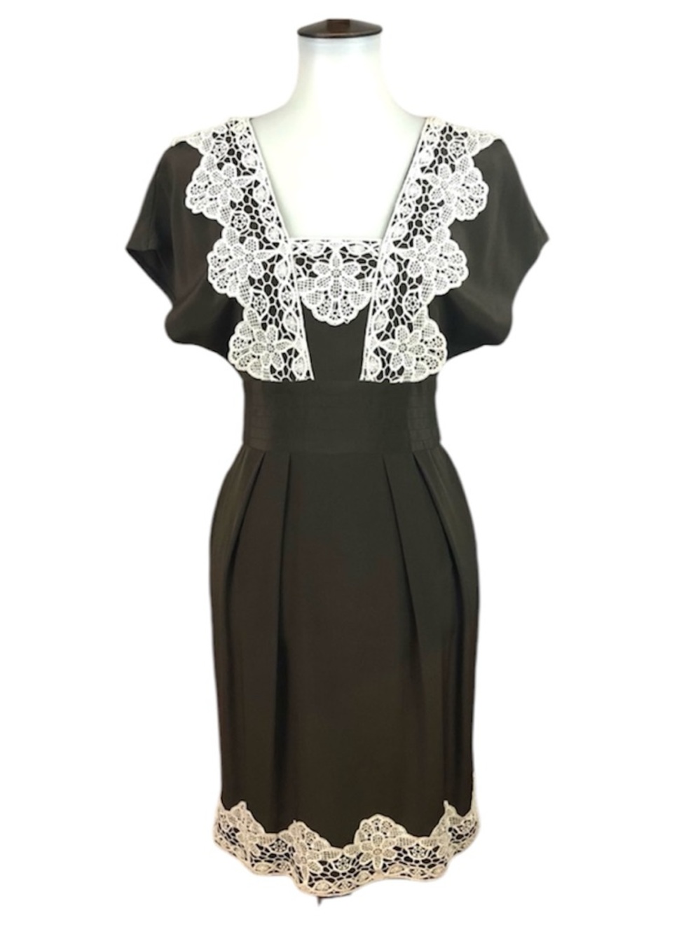 NWT Milly Crochet Lace Silk Cottagecore Dress